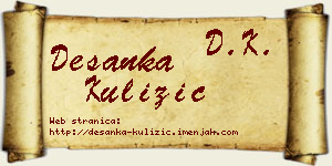 Desanka Kulizić vizit kartica